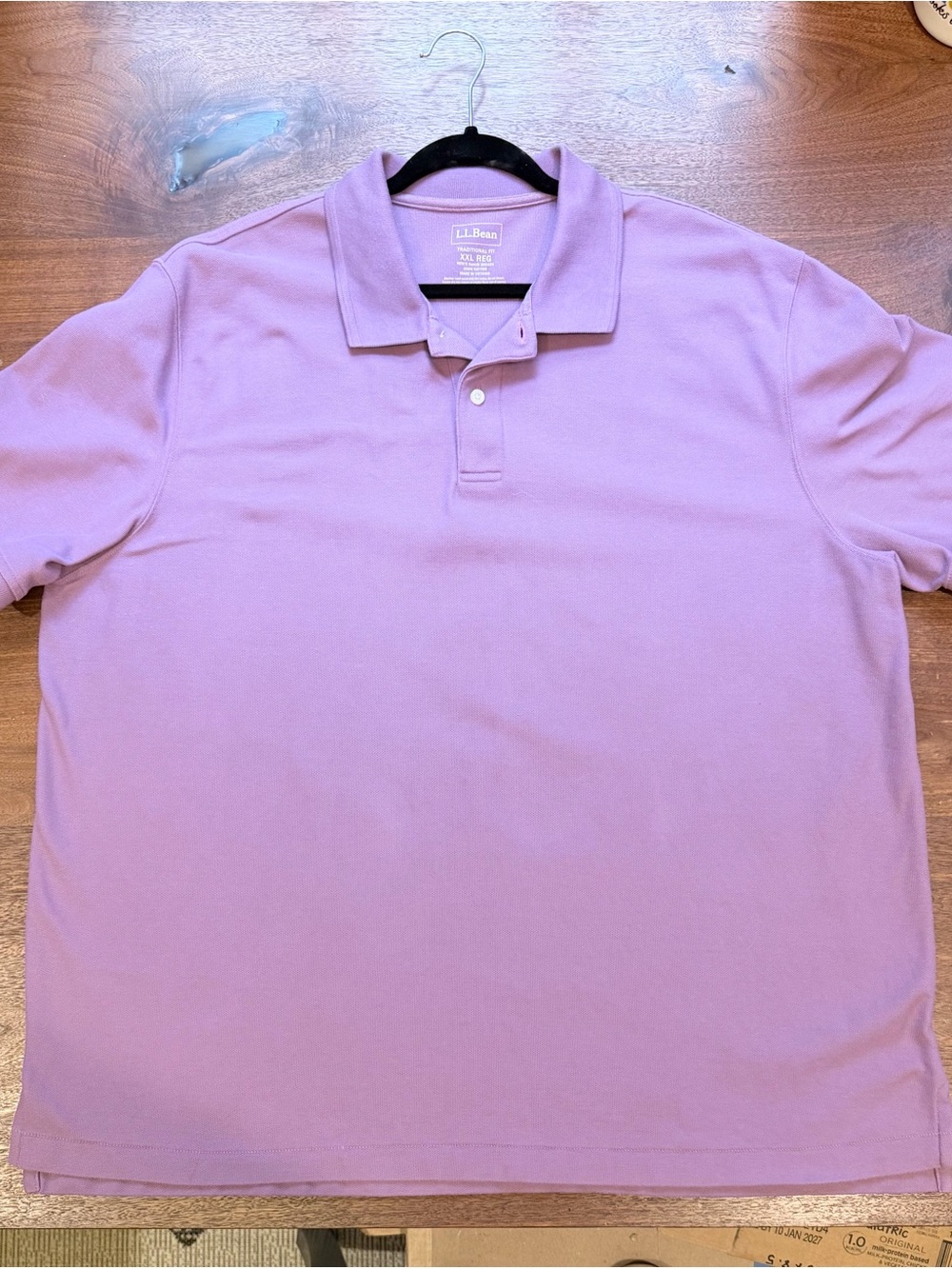 L.L. Bean Men's Premium Double Polo, Banded Short-Sleeve Without Pocket XXL